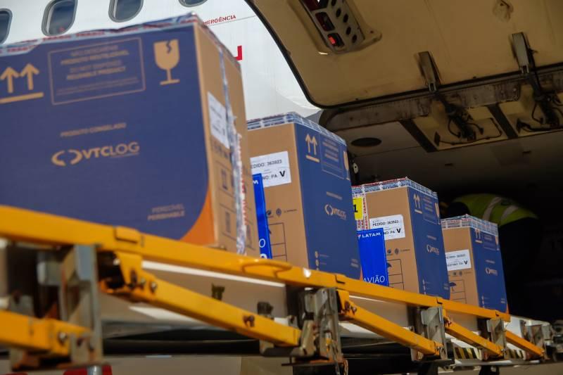 Pará recebe mais 90 mil doses de vacinas contra a Covid-19