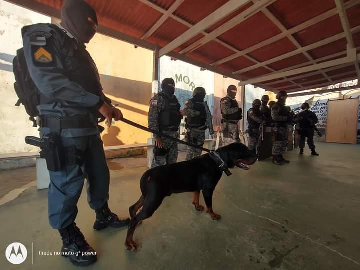 Polícia Militar apreende celulares e drogas durante revista em presídio de Parintins