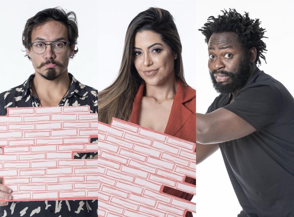 Eliezer, Laís e Douglas formam o nono paredão do BBB 22