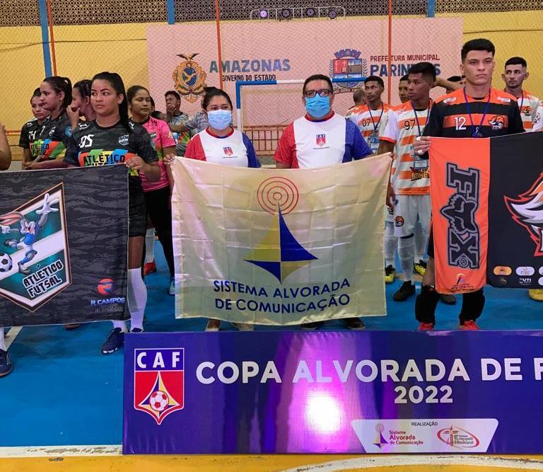 Abertura da Copa Alvorada de Futsal teve participação do público, de autoridades e toada de boi-bumbá