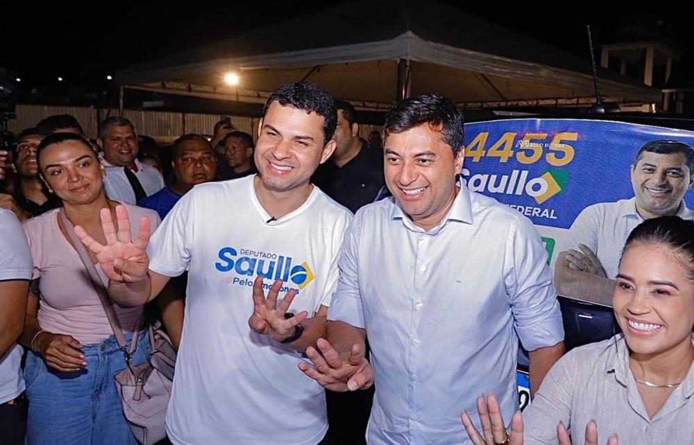Ao lado de Wilson Lima, Saullo Vianna lançará campanha a deputado federal nesta sexta-feira (19), em Parintins