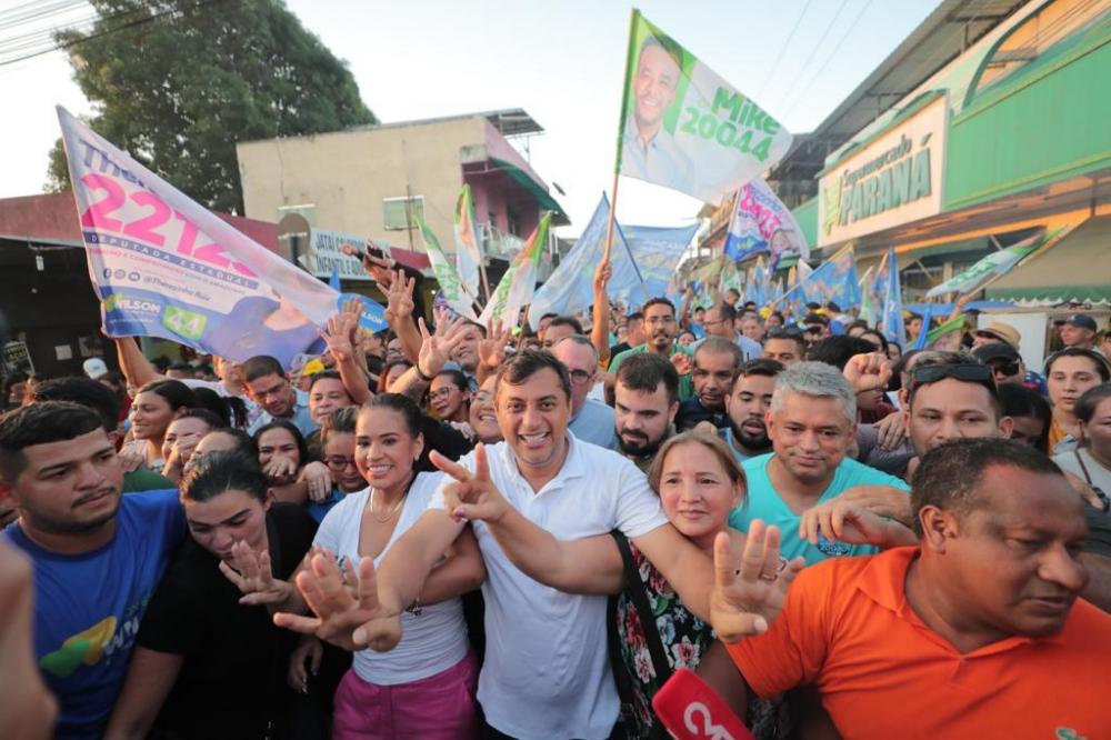 Wilson Lima reúne 5 mil pessoas na primeira caminhada de campanha para reeleição, na zona leste de Manaus