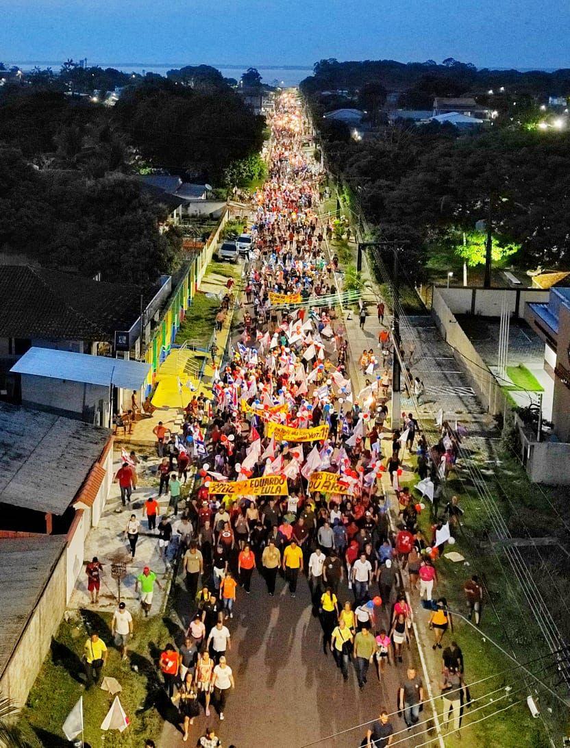 Em grande comício, Bi Garcia reafirma apoio a Eduardo Braga para governador do Amazonas