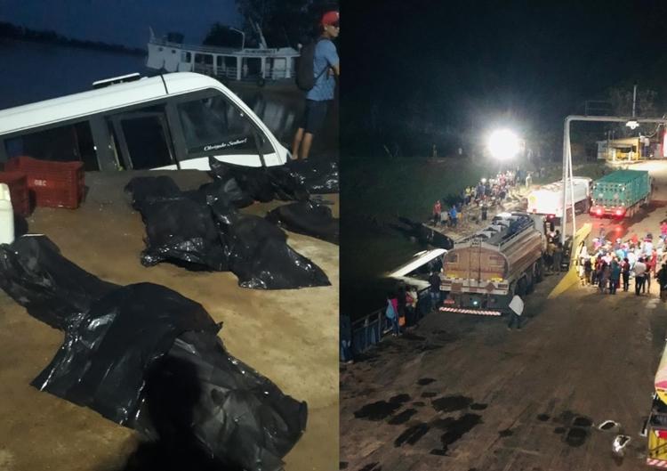 Micro-ônibus cai em rio e 5 pessoas da mesma família morrem no Pará