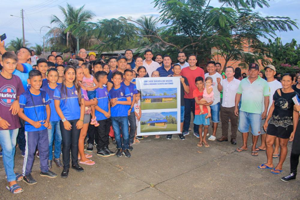 Bi Garcia dá ordem de serviço para construção de duas UBS em São Tomé no Uaicurapá e Santo Antônio do Tracajá