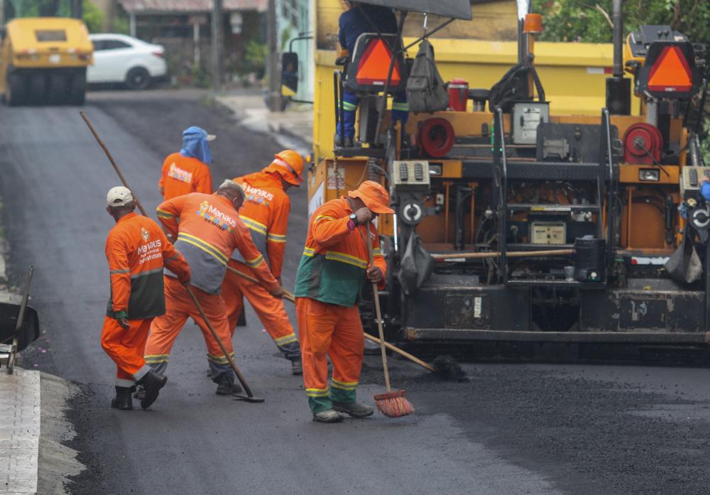 ‘Asfaltômetro’ atualiza e registra mais de 1,9 mil ruas asfaltadas pela Prefeitura de Manaus