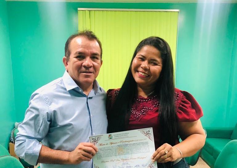 Massilon faz visita ao IFAM e entrega moção a nova diretora Profª Christiane Pereira