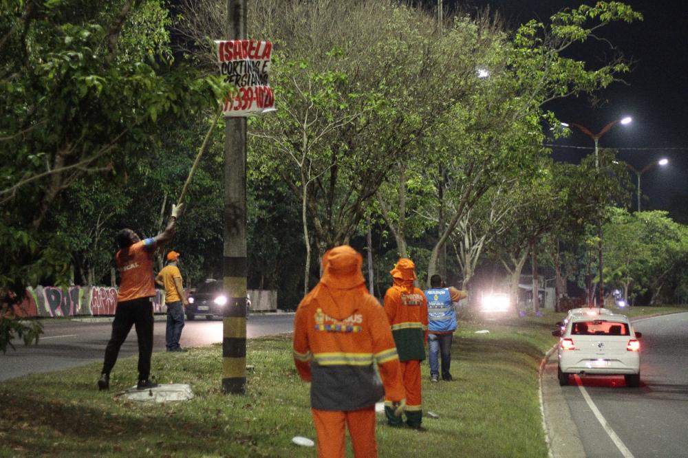 Prefeitura e Creci-AM iniciam ‘Limpa Manaus’ para fazer despoluição visual de publicidade irregular