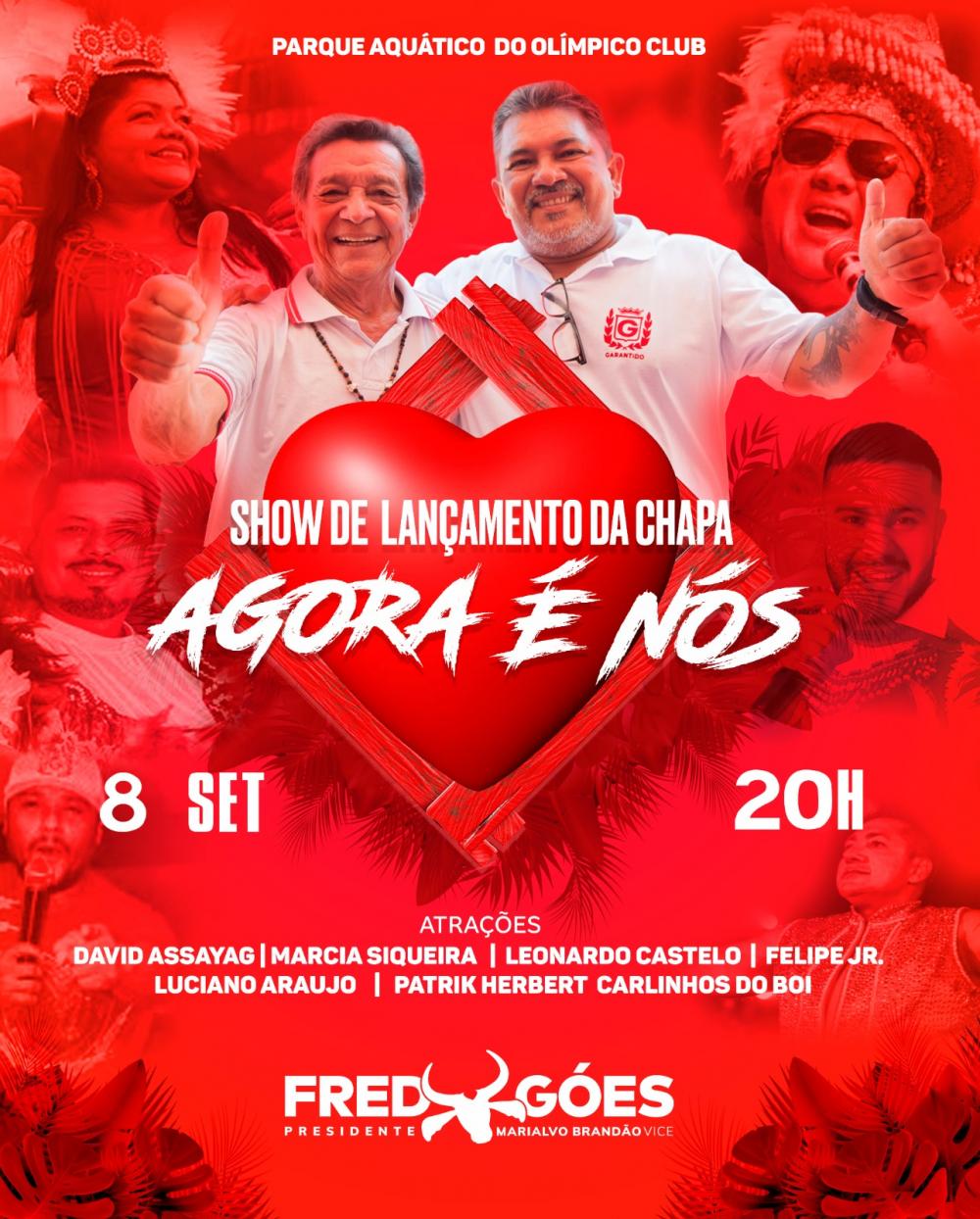 Fred Goés e Marialvo Brandão lançam chapa ‘Agora é Nós’ nesta sexta-feira (08), em Manaus