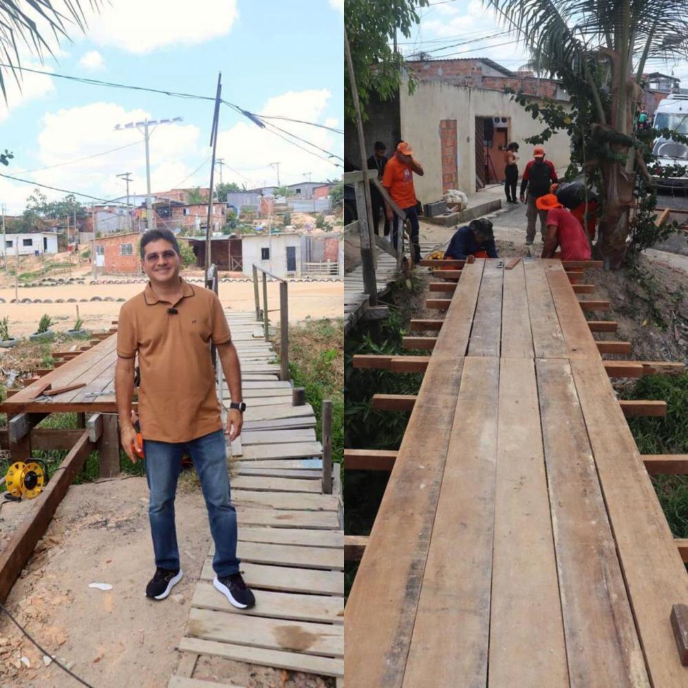 Após solicitação de Jander Lobato ponte é construída no Nova Cidade