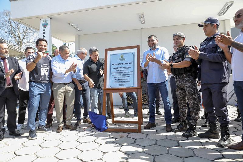 Wilson Lima destaca preparo das forças de segurança ao inaugurar novo batalhão da Rocam