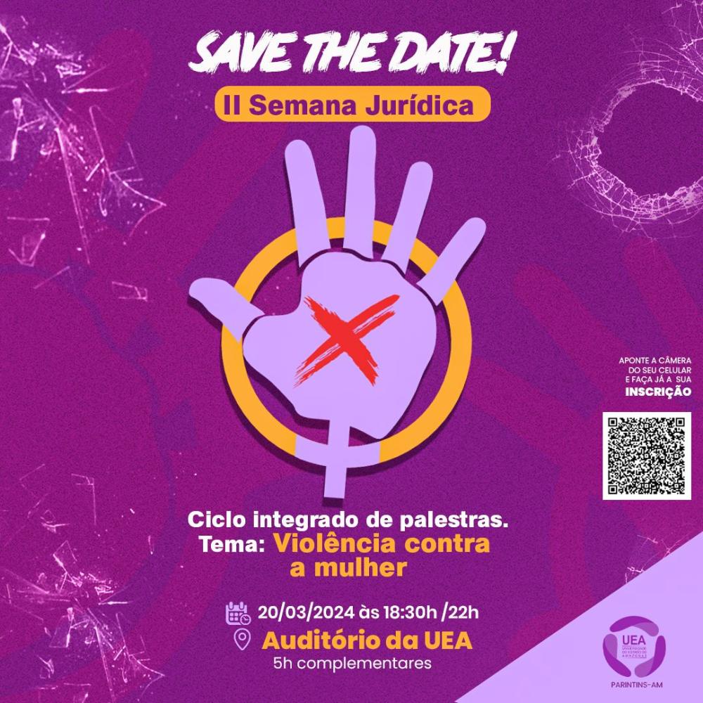Curso de Direito da UEA Parintins realiza ciclo de palestras sobre ‘Violência contra a mulher’