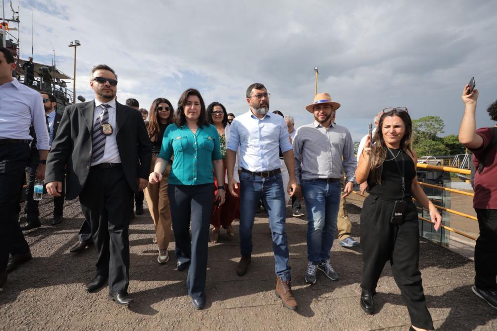 Wilson Lima destaca potencial logístico da nova rota comercial entre Amazonas e o Pacífico durante visita ministerial em Tabatinga