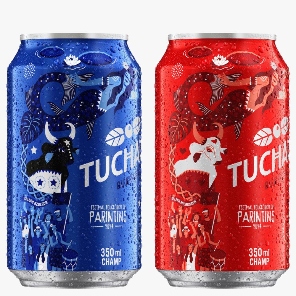 Guaraná Tuchaua homenageia torcidas Caprichoso e Garantido no Festival de Parintins