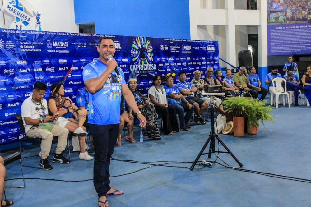 Com lideranças indígenas e negras, Boi Caprichoso apresenta à imprensa projeto “Cultura – O Triunfo do Povo”