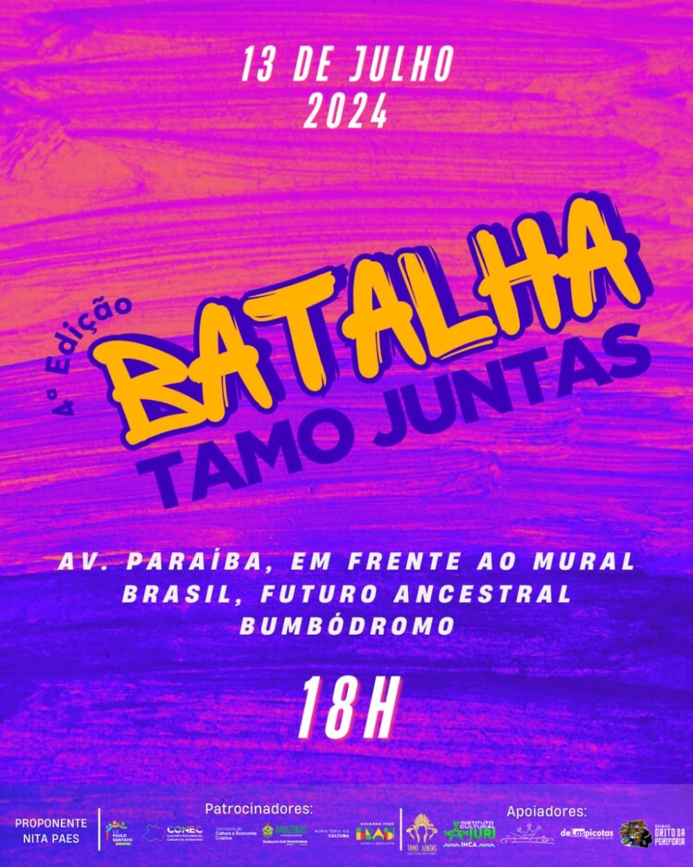 4ª Batalha Tamo Juntas agita Parintins neste sábado (13) com b-girls e cultura hip-hop