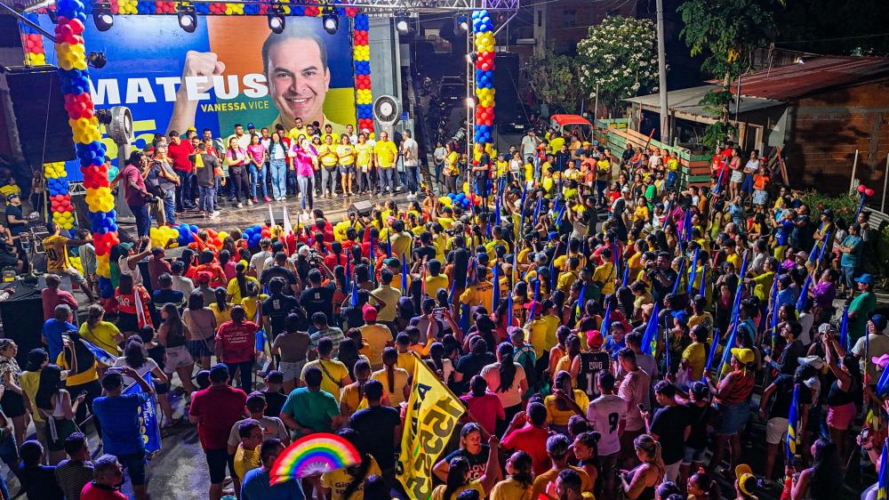 Mateus e Vanessa celebram primeira semana de campanha com grande encontro na Baixa da Xanda