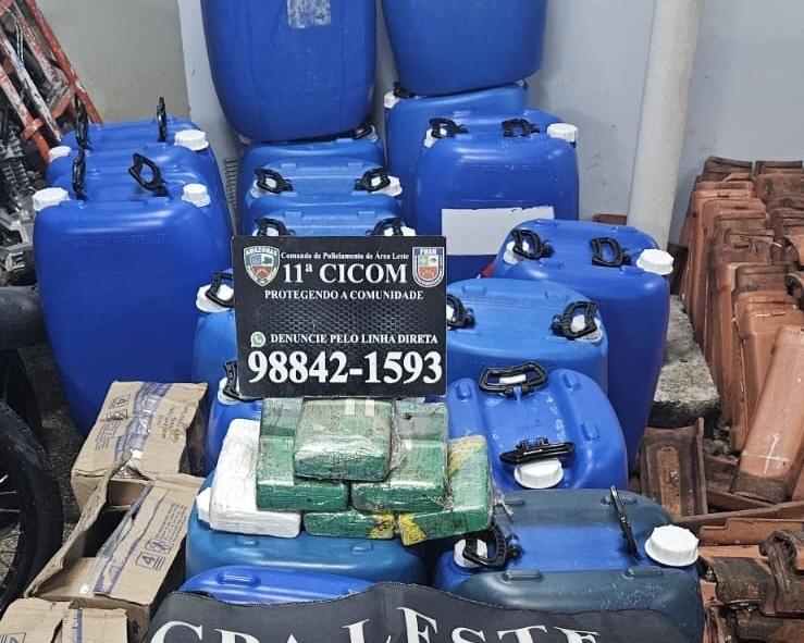 PM fecha laboratório de drogas e apreende grande quantidade de substâncias químicas em Manaus