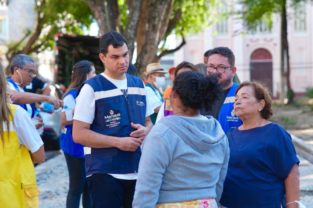 Saullo Vianna destaca assistência social no reordenamento do Centro em ação da Prefeitura de Manaus