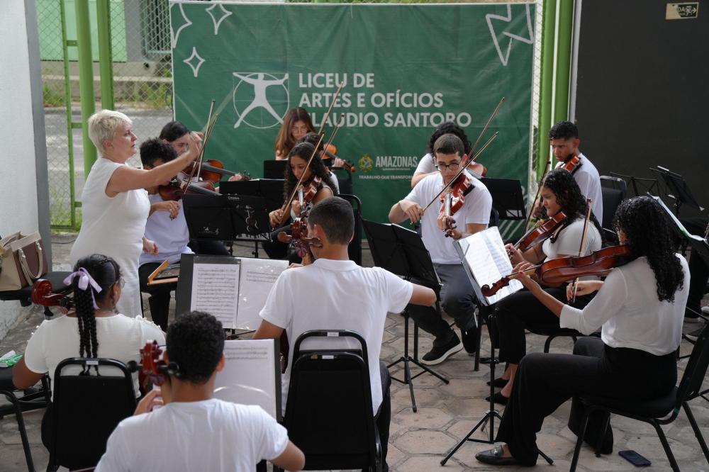 Início do 2º semestre no Liceu Cláudio Santoro marca Dia do Estudante com incentivo à formação artística