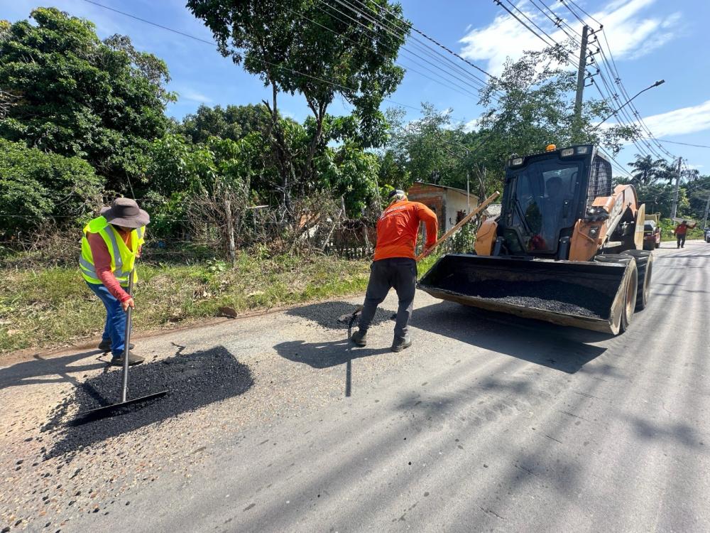 Prefeitura de Parintins inicia melhorias viárias no acesso ao residencial Vila Cristina e Residencial Parintins