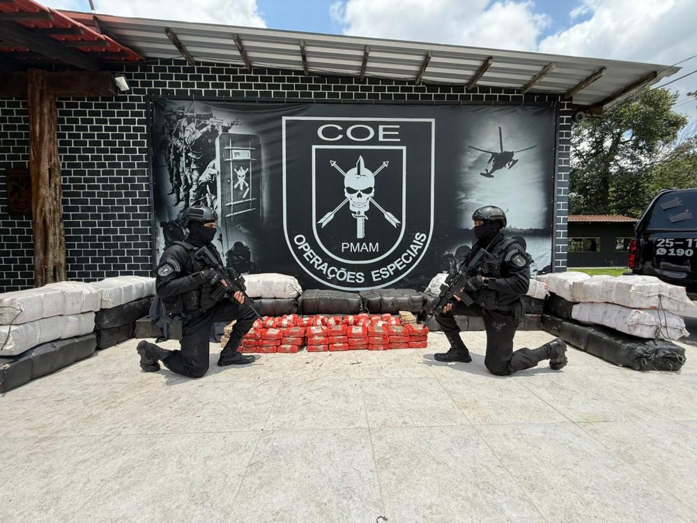 Polícia Militar apreende 1,4 tonelada de drogas em Santa Isabel do Rio Negro
