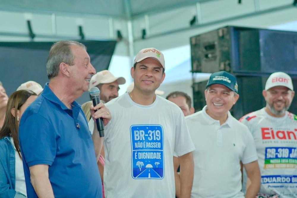 Com Omar e Braga, Saullo Vianna percorre BR-319 e articula pressão no governo para ajudar pavimentação da rodovia