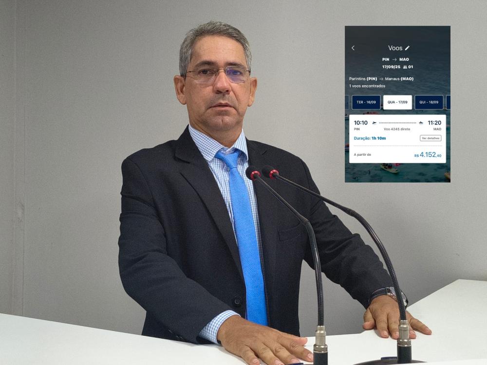Vereador Julvan Medeiros volta a cobrar atitude sobre preços de passagens aéreas em Parintins
