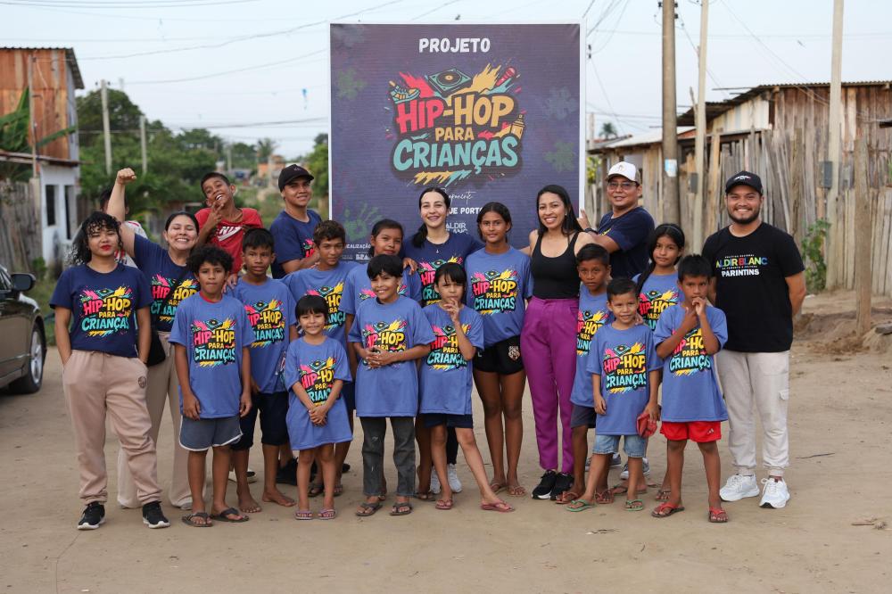 Projeto 'Hip Hop para Crianças' leva arte e cultura ao bairro Pascal Alágio 2, em Parintins