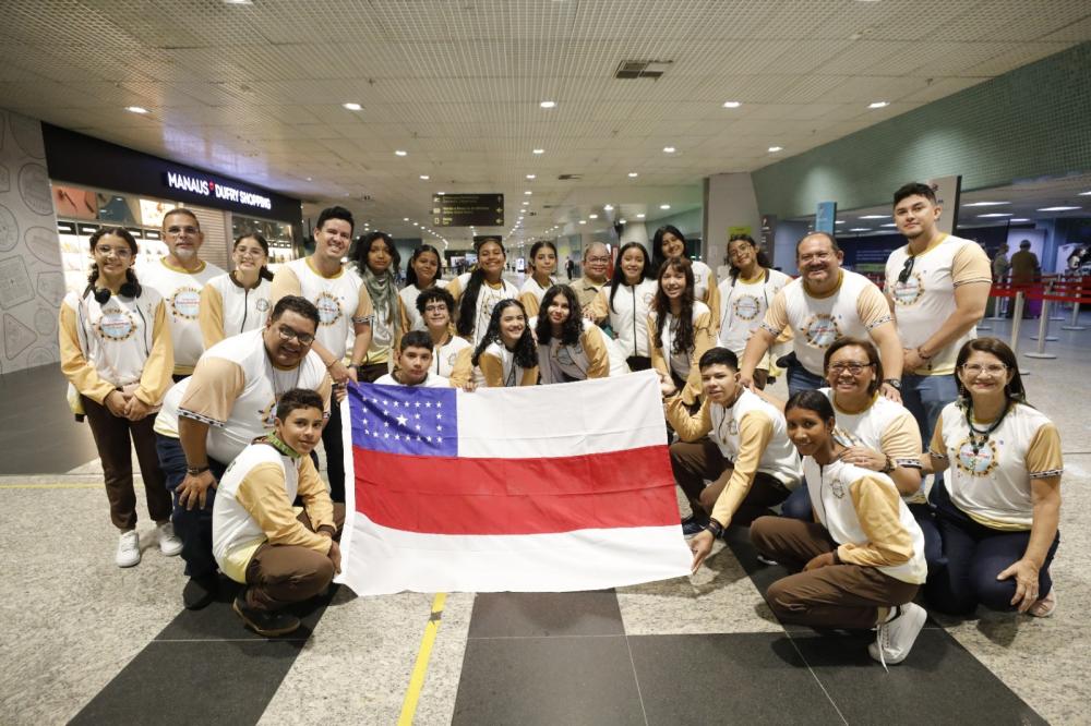 Delegação do Amazonas embarca para Conferência Infantojuvenil pelo Meio Ambiente, em Brasília