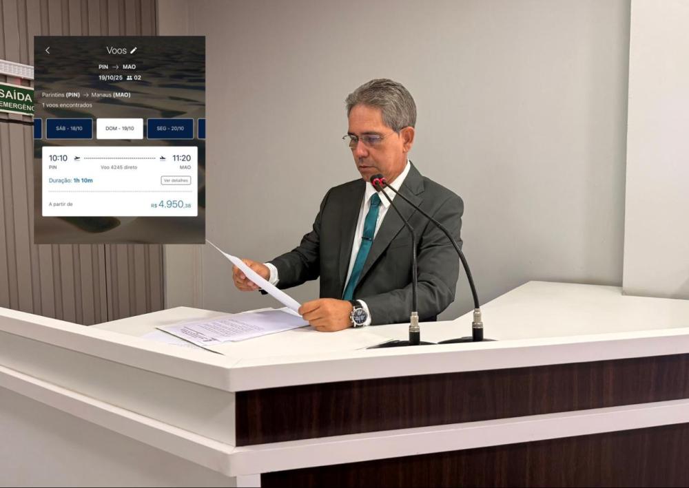 Vereador Julvan Medeiros volta a cobrar preços de passagens aéreas em Parintins