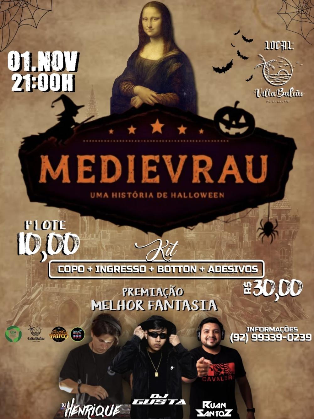 Villa Bulcão realiza ‘MEDIEVRAU: Uma História de Halloween’ neste sábado (1º/11) em Parintins