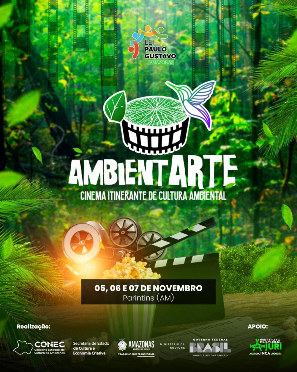 Projeto 'AmbientArte' leva cinema itinerante e educação ambiental a bairros de Parintins