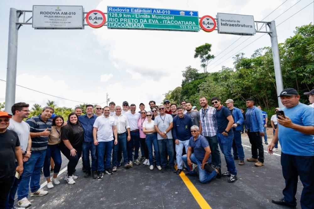 Wilson Lima entrega 142 km da nova AM-010 e marca maior avanço viário do AM em 40 anos