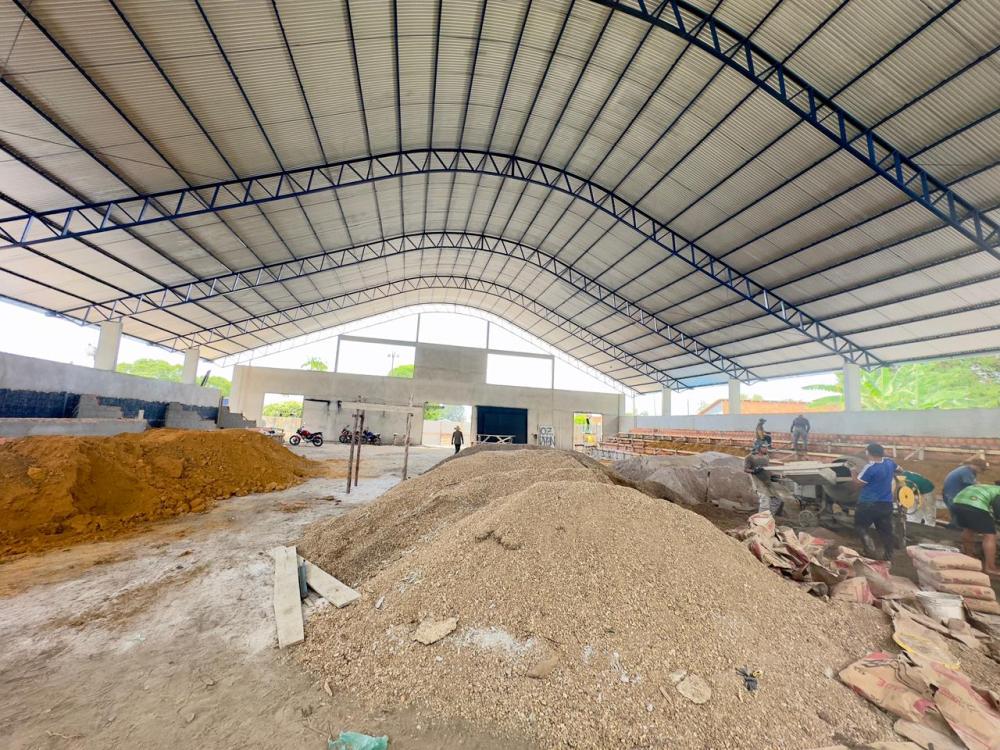 Obras do Ginásio Poliesportivo do Mocambo avançam e chegam a 70% de execução