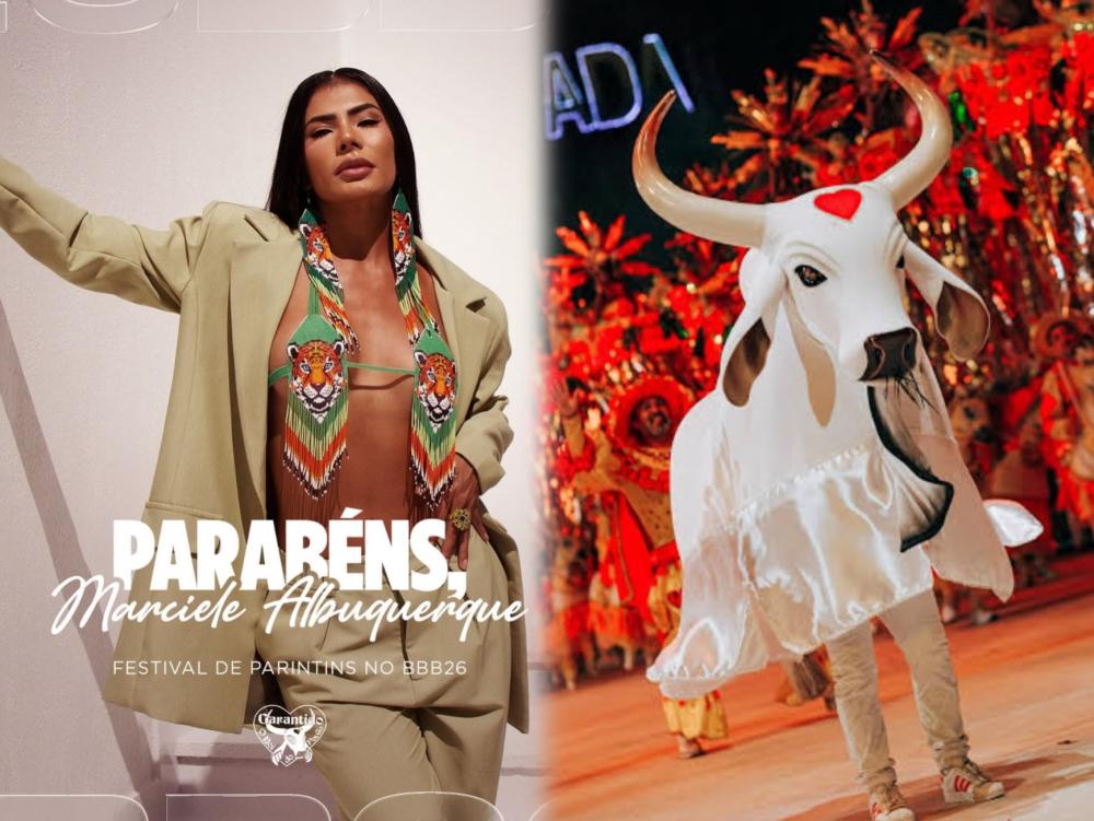 Boi Garantido parabeniza cunhã do Caprichoso por entrada no BBB 26 e pede união das torcidas