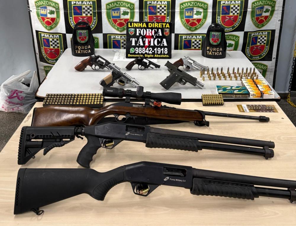 Apreensão de armas cresce 217% no Amazonas em uma década, aponta Ministério da Justiça