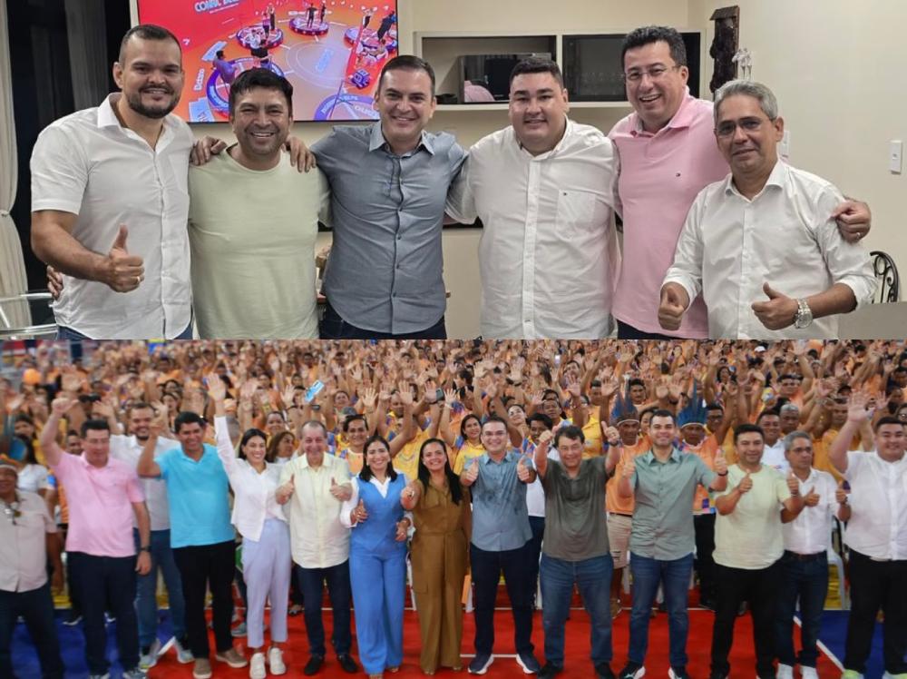 Presença de parte de vereadores da base em evento com Omar Aziz expõe divisão na Câmara de Parintins
