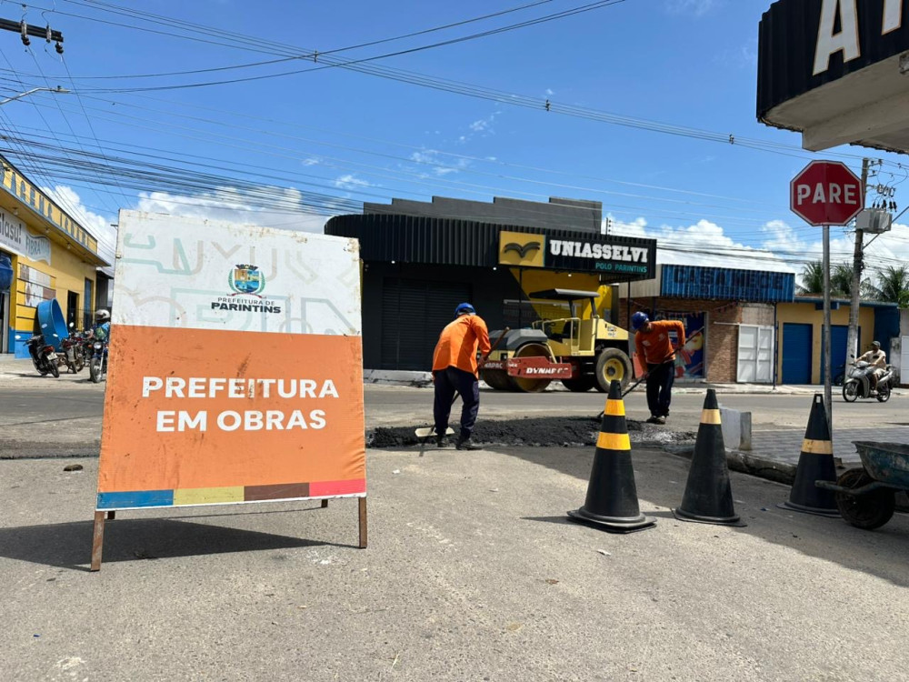 Parintins intensifica operação tapa-buraco e avança na recuperação asfáltica